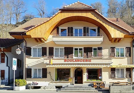 Devanture chalet de la Boulangerie Audergon, Charmey